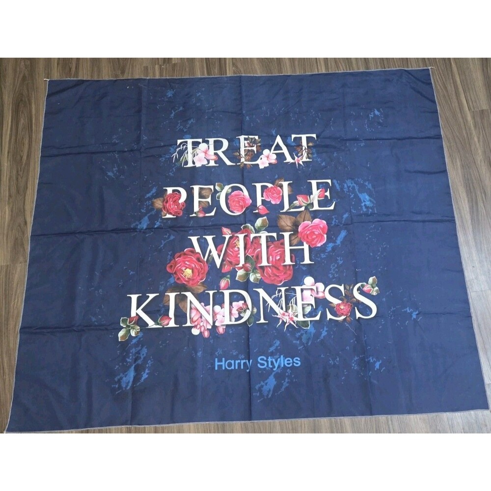 BANNER 51" x 60" TREAT PEOPLE WITH KINDNESS saying by Harry Styles Wall Decor